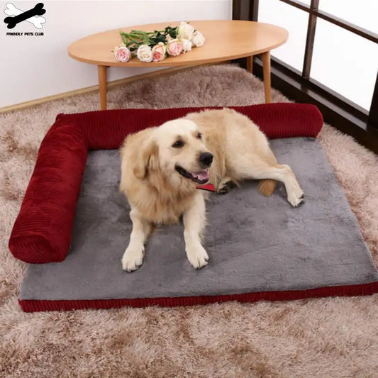 Cama para Perro y Gato, Almohada Cuadrada de Sofá en Forma L, Cubierta Lavable a Máquina y Alfombra Desmontable para Perros y Gatos Medianos y Grandes