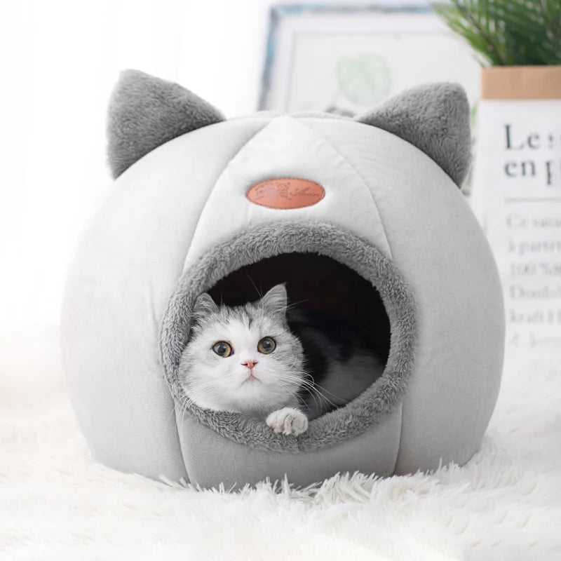 Cama para Gato de Sueño Profundo, Cesta para Perro Pequeño, Almohada Mat para Invierno, Casa para Mascotas