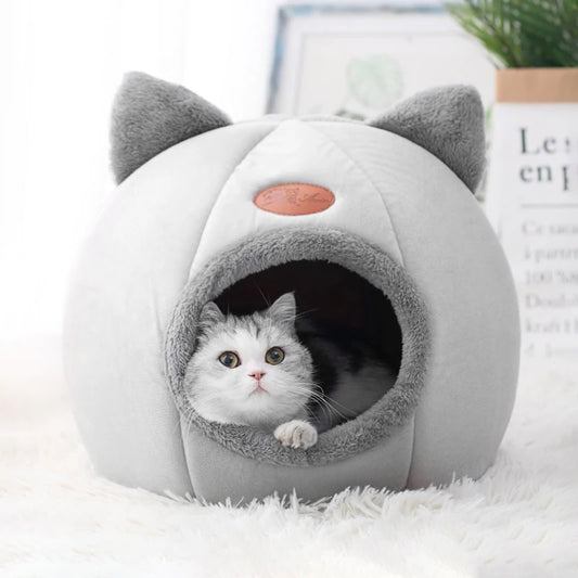 Cama para Gato de Sueño Profundo, Cesta para Perro Pequeño, Almohada Mat para Invierno, Casa para Mascotas