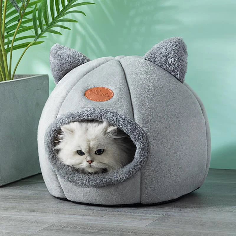 Cama para Gato de Sueño Profundo, Cesta para Perro Pequeño, Almohada Mat para Invierno, Casa para Mascotas