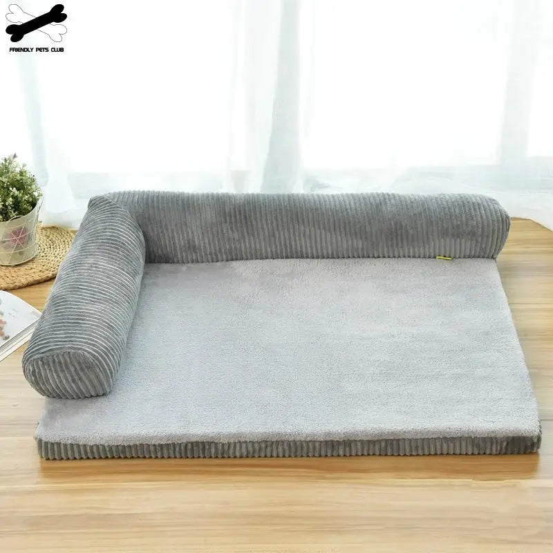 Cama para Perro y Gato, Almohada Cuadrada de Sofá en Forma L, Cubierta Lavable a Máquina y Alfombra Desmontable para Perros y Gatos Medianos y Grandes