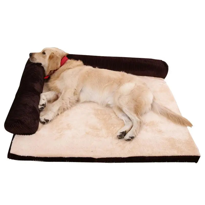 Cama para Perro y Gato, Almohada Cuadrada de Sofá en Forma L, Cubierta Lavable a Máquina y Alfombra Desmontable para Perros y Gatos Medianos y Grandes