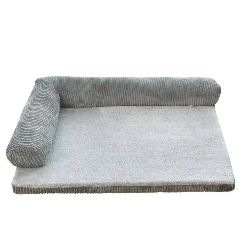 Cama para Perro y Gato, Almohada Cuadrada de Sofá en Forma L, Cubierta Lavable a Máquina y Alfombra Desmontable para Perros y Gatos Medianos y Grandes